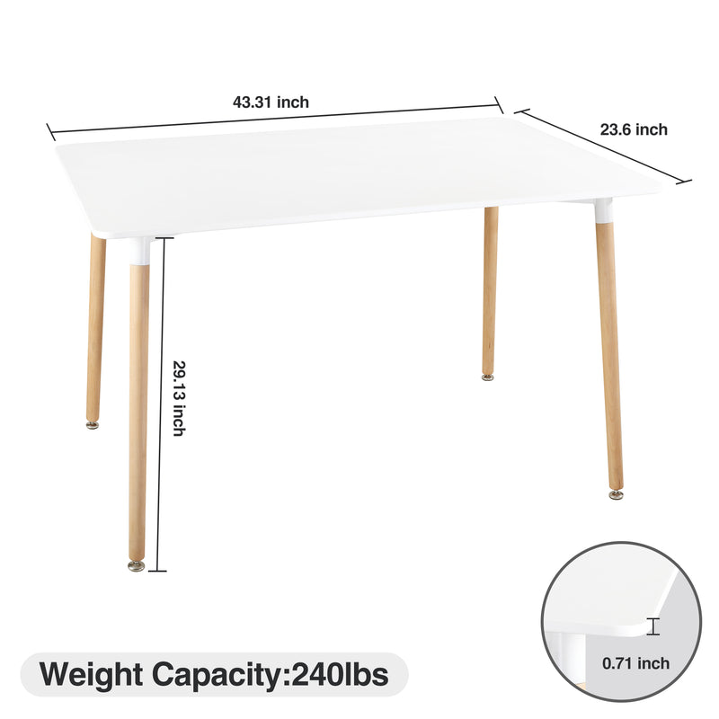 Solid wood dining table, Modern rectangular bar table, mid-century square dining table, Small dining table for Kitchen Dining Room & Living Room.