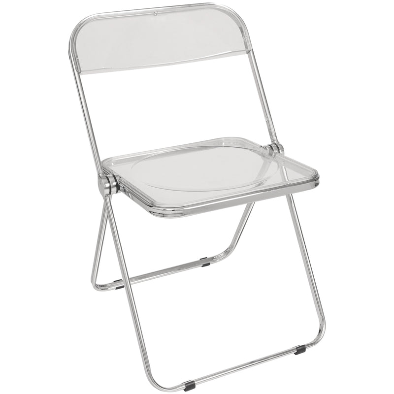 Luxury Modern Folding Chairs, Indoor Clear Folding Chair, lightweight folding chair with Metal Frame.