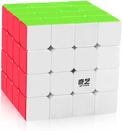 Qiyi 4x4 Speed Cube Stickerless Cube 4x4x4 Magic Puzzle Toys Educational Gifts for Kids