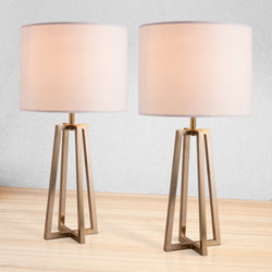 Modern Table Lamps Set of 2 ,Transitional Table Lamp for Living Room, Contemporary Bedside Table Lamps for Bedroom, Nightstand, Hotel