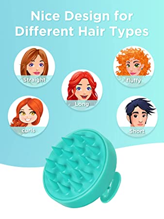 Gifts for Mom Hair Shampoo Brush, Scalp Care Hair Brush with Soft Silicone Scalp Massager Mothers Day Gifts from Daughter, Mom Gifts(Blue)