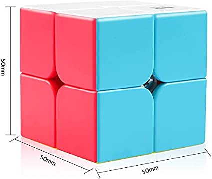 QY Toys Qidi S2 2x2 Speed Cube Stickerless Puzzle Cube for Kids