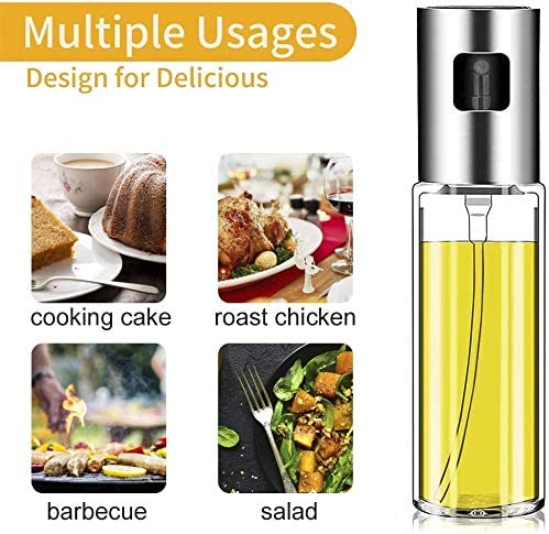 Oil Sprayer for Cooking, Olive Oil Sprayer Mister, 100ml Olive Oil Spray Bottle, Olive Oil Spray for Salad, BBQ, Kitchen Baking, Roasting