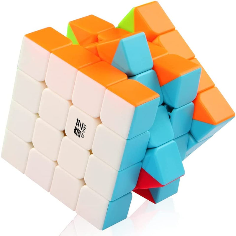 Qiyi 4x4 Speed Cube Stickerless Cube 4x4x4 Magic Puzzle Toys Educational Gifts for Kids