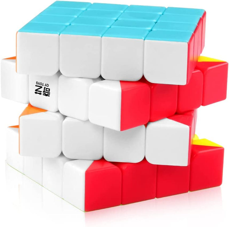 Qiyi 4x4 Speed Cube Stickerless Cube 4x4x4 Magic Puzzle Toys Educational Gifts for Kids