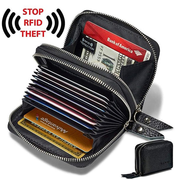 Women's Wallets Leather Wallets for Women Rfid Secure Card Wallet Small Purse