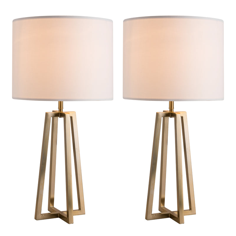 Modern Table Lamps Set of 2 ,Transitional Table Lamp for Living Room, Contemporary Bedside Table Lamps for Bedroom, Nightstand, Hotel