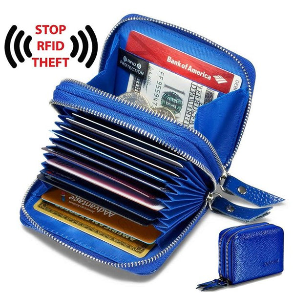 Women's Wallets Leather Wallets for Women Rfid Secure Card Wallet Small Purse