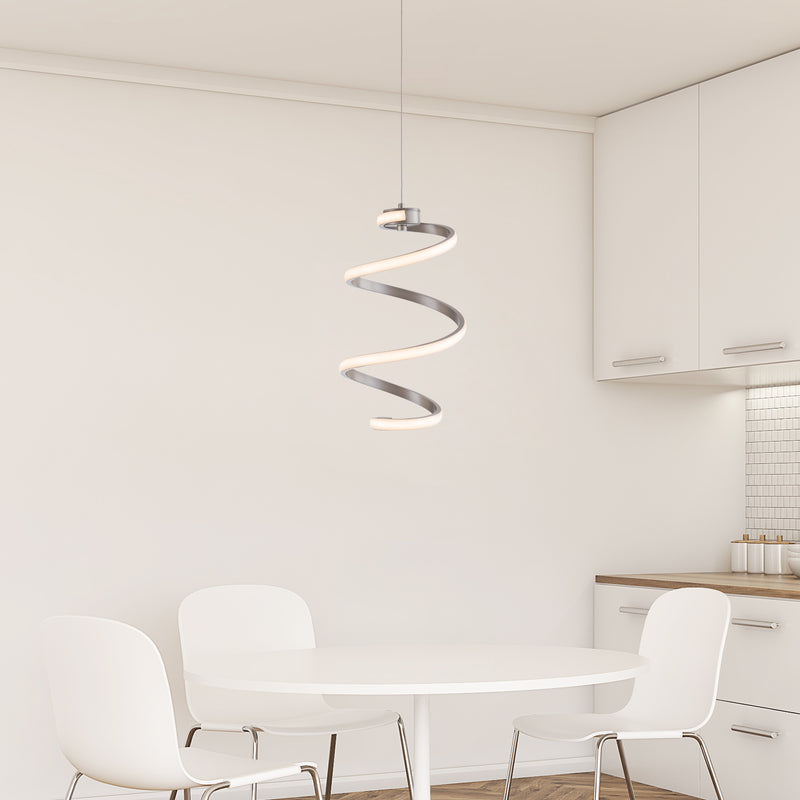 Modern LED Chandeliers, 3000K Dimmable Curved Irregular Pendant Lights, Contemporary Ceiling Light Fixture for Dining Room, Living Room, Bedroom, Kitchen Island and Entryway