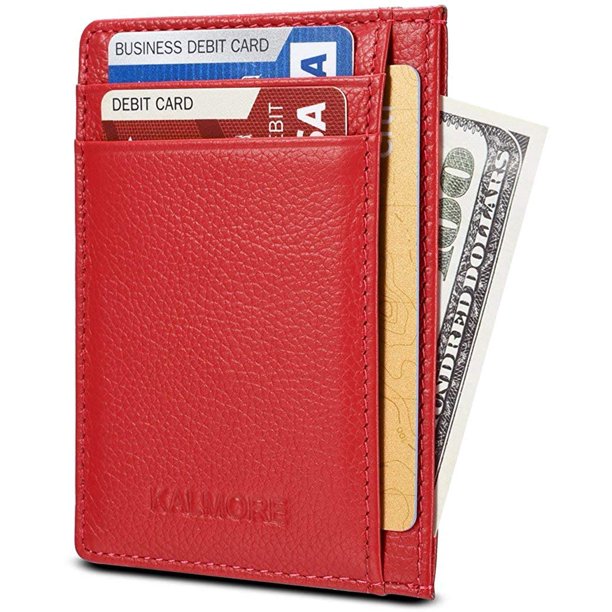 KALMORE Credit Card Holder,Wallets for Men and Women,Leather Card Wallet,Slim & Thin Pocket Wallet Money Clip RFID Blocking, Adult Unisex, Size: One
