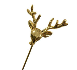 Men's Deer Reindeer Buck Head Lapel Stick Brooch Pin for Formal Wear