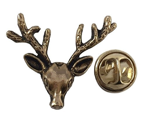 Men's Deer Reindeer Buck Head Lapel brooch Pin for Formal Wear