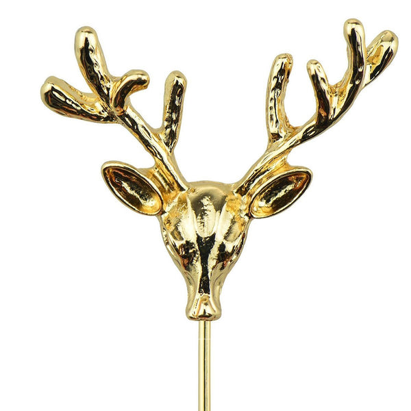 Men's Deer Reindeer Buck Head Lapel Stick Brooch Pin for Formal Wear