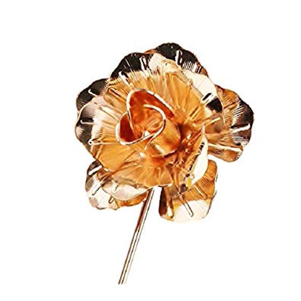 Unisex Floral Golden Flower Lapel Stick Brooch Pin for Formal Wear