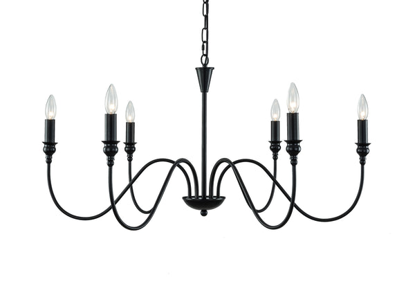 Modern Farmhouse Chandelier 6 Lights Rustic Chandeliers Candle Ceiling Light Fixture Flush Mount Light Fixture