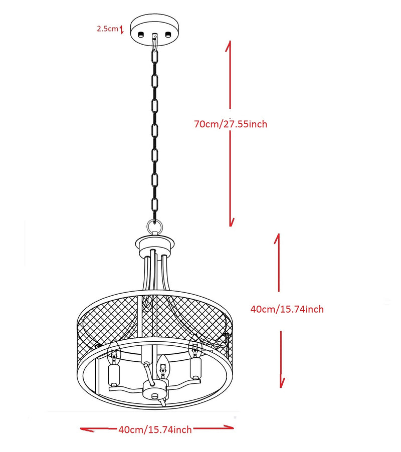 Winthrope 4 - Light Kitchen Island Empire Chandelier