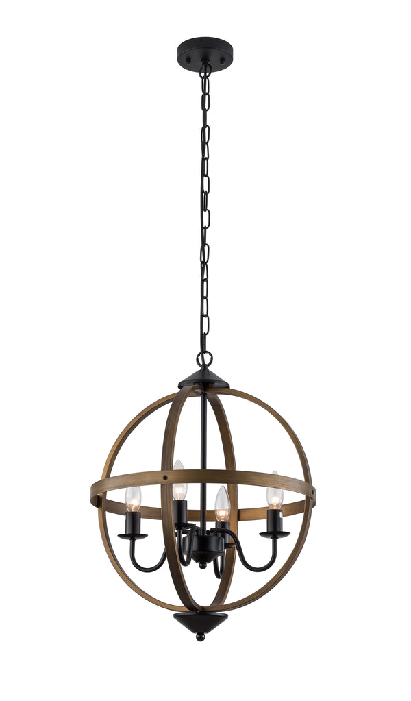 Desean 4 - Light Candle Style Sphere Chandelier