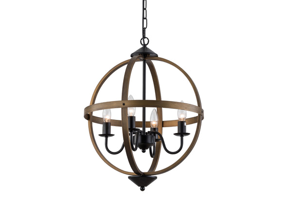 Desean 4 - Light Candle Style Sphere Chandelier