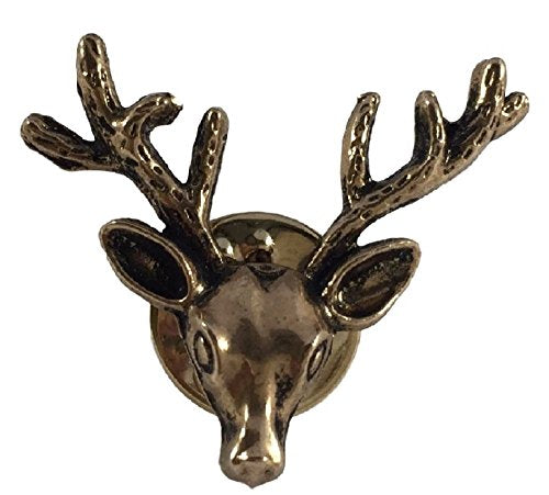 Men's Deer Reindeer Buck Head Lapel brooch Pin for Formal Wear