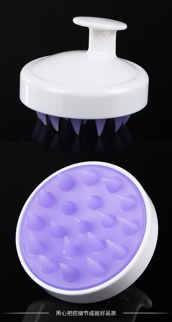 Gifts for Mom Hair Shampoo Brush, Scalp Care Hair Brush with Soft Silicone Scalp Massager Mothers Day Gifts from Daughter, Mom Gifts(White-Purple)