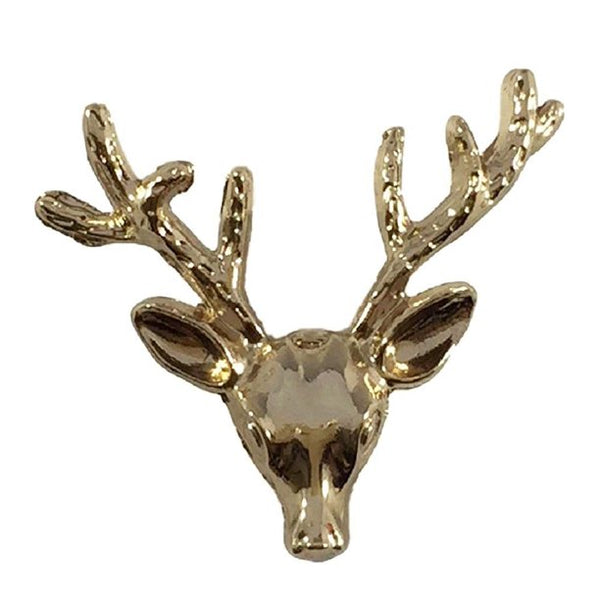 Men's Deer Reindeer Buck Head Lapel brooch Pin for Formal Wear