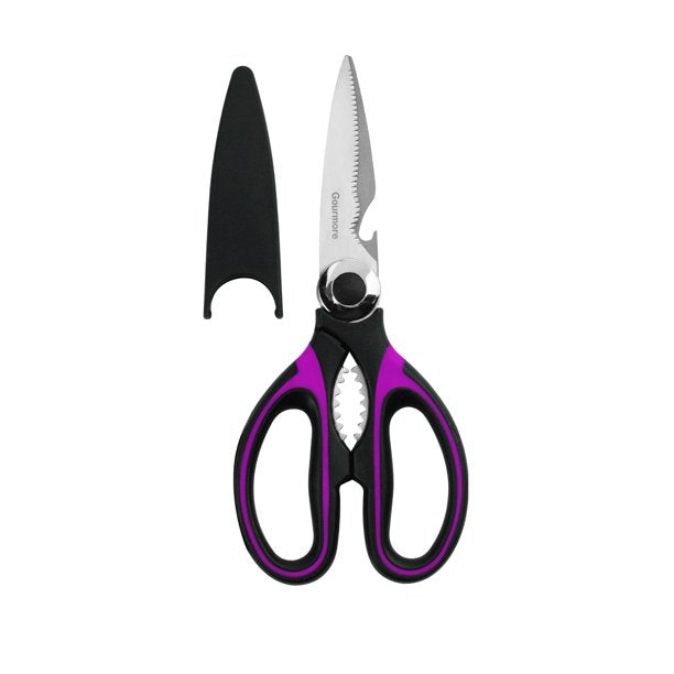 2 Pack Kitchen Scissors, Ultra-Sharp Premium Stainless Steel Heavy Duty  Kitchen Shears and Multi Purpose Poultry Shears for Chicken, Poultry, Fish,  Meat, Vegetables, Herbs, Bottle opener, Nuts Cracker 