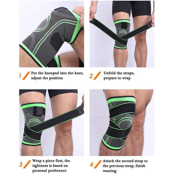 Fitness Dreamer 3D Knee Brace, Compression Knee Sleeve Sports Knee Pads with Men and Women for Joint Pain and Arthritis Relief, Provide Extra Support for Your Sports