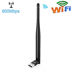 600Mbps Mini 802.11ac Dual Band 2.4G/5G Wireless Network Adapter USB Wi-Fi Dongle Adapter with Antenna Support Win Vista,Win 10,Win 7,Win 8.1, XP