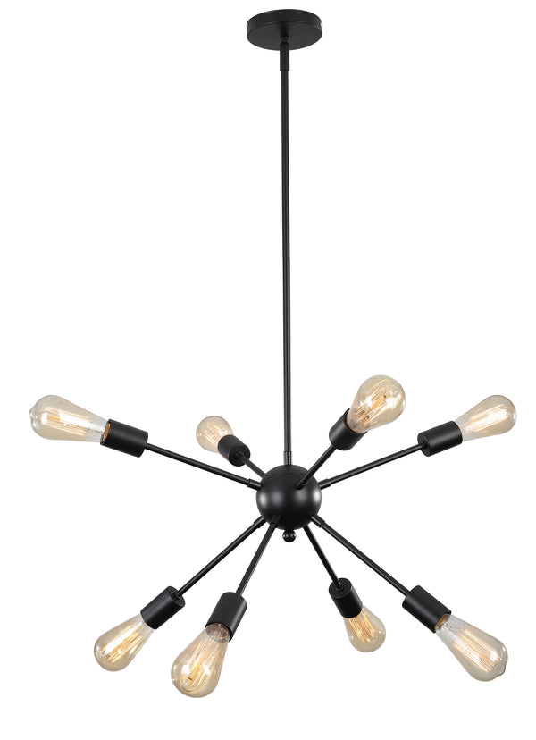 Modern Sputnik Chandelier, Ceiling Light Fixture With 8 Lights, Industrial Farmhouse Chandelier, Mid Century Chandeliers, Pendant Light For Dining Room Bedroom Living Room Kitchen Island